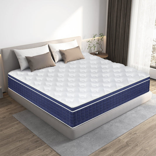 12 inch Twin Mattress in a Box. Gel Memory Foam and Pocket Spring Hybrid Mattress