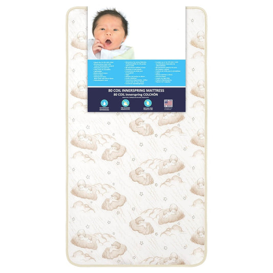 5 Inch Plush Coil Innerspring Waterproof Crib Mattress Made In USA