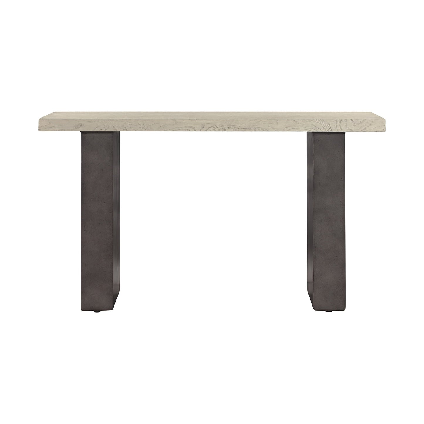 Abbey Concrete and Grey Oak Wood Console Table