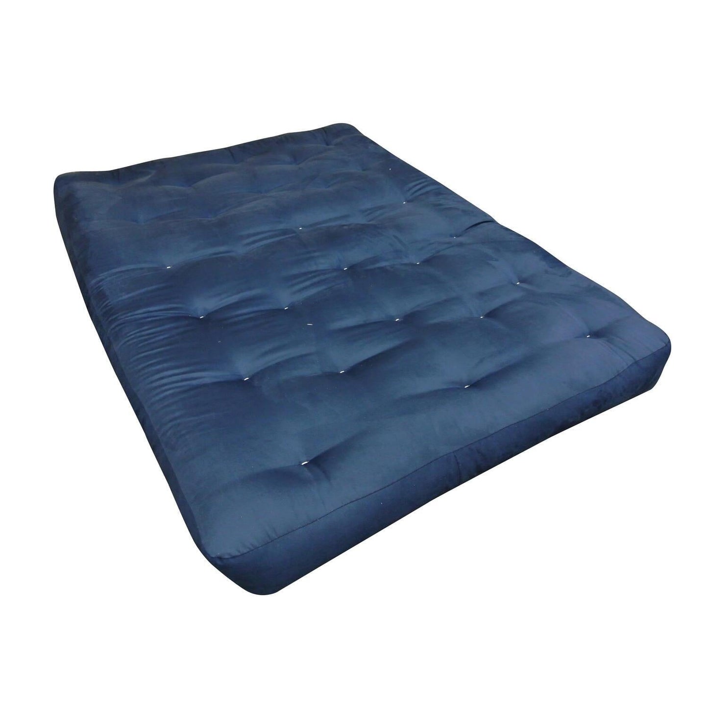 8 Double Foam & Cotton #611 King Blue Microfiber Futon Mattress-Color:Blue Microfiber.Material:Cotton.Quantity:1