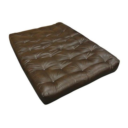 8 Double Foam & Cotton #611 King Leather Futon Mattress-Color:Leather.Material:Cotton.Quantity:1