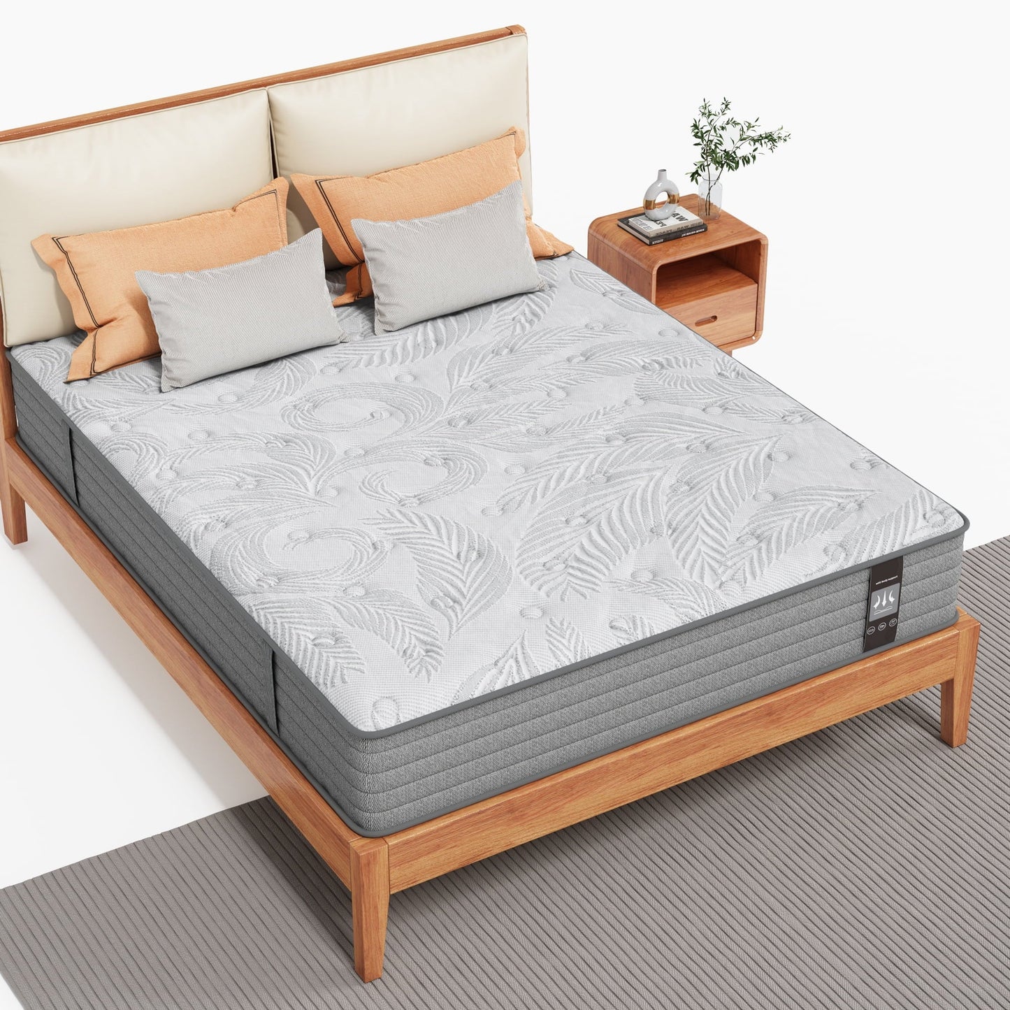 AFAN 12 Inch Queen Size Mattresses. Gel Memory Foam Hybrid Pocket Spring Mattress in a Box.4 Layer Comfortable Foam.5 Zone Support . Edge Support.Pressure Relief & Motion Isolation