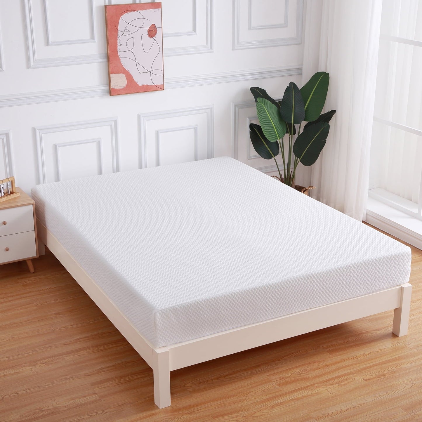 8-Inch Cal-King Memory Foam Mattress - Dual Layers Convoluted Foam - Adjustable Bed Frame Compatible - CertiPUR-US Certified & Medium Firm